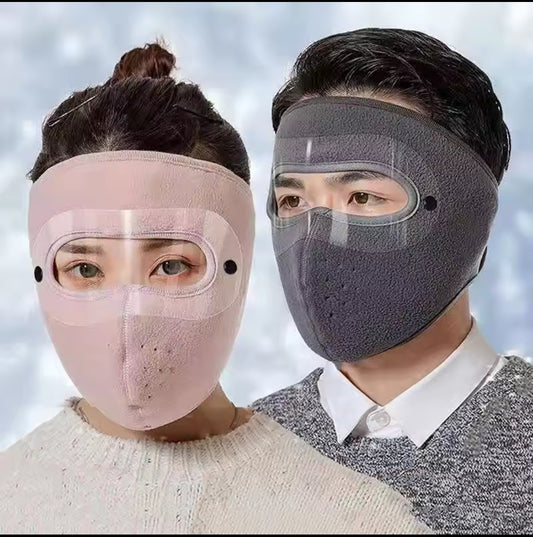 Full Face Mask with Anti-Fog Goggles | Breathable Masks (Random Color)