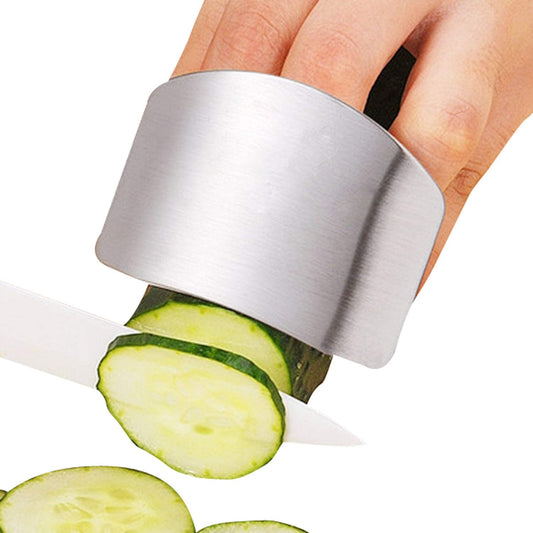 Stainless Steel Finger Guard – Adjustable Kitchen Knife Protector for Safe Slicing