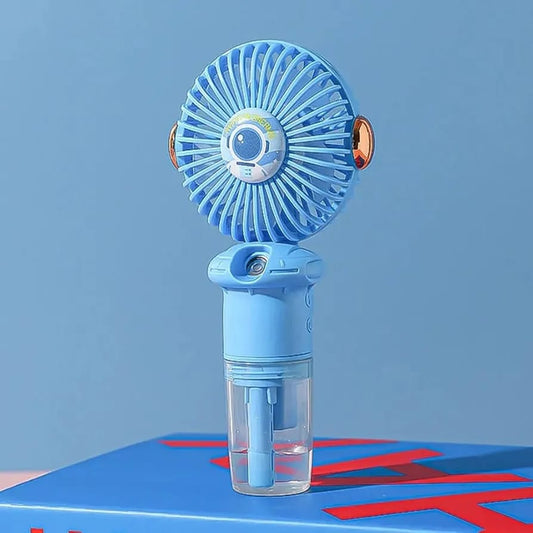 Rechargeable Mini Hand Fan with Mist Spray – Portable Cooling & Humidifier for Summer