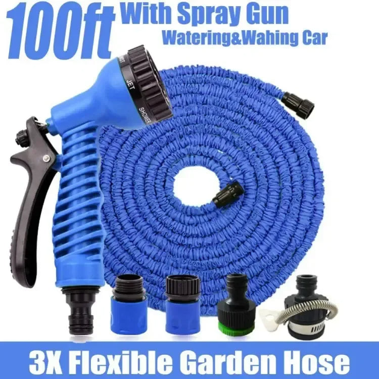 100ft Expandable Flexible Magic Water Hose Pipe with Spray Nozzle | 30M Lightweight Garden Hose