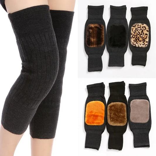 Warm Wool Knee Pads – Cashmere Wool Knee Brace Sleeves | Elastic Knee Support & Protector for Winter
