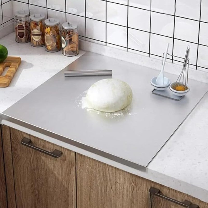 Large Stainless Steel Cutting Board – 40x48 cm Heavy-Duty Chopping Surface