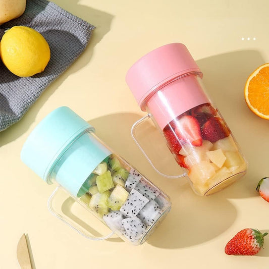 Portable Juicer Blender Bottle – 500ML, 6 Blades, Rechargeable Smoothie Maker