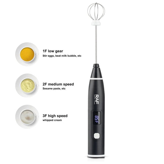 Rechargeable Electric Coffee Beater – 3-Speed Milk Frother & Egg Whisk